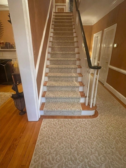 custom designed stair runner in North Carolina